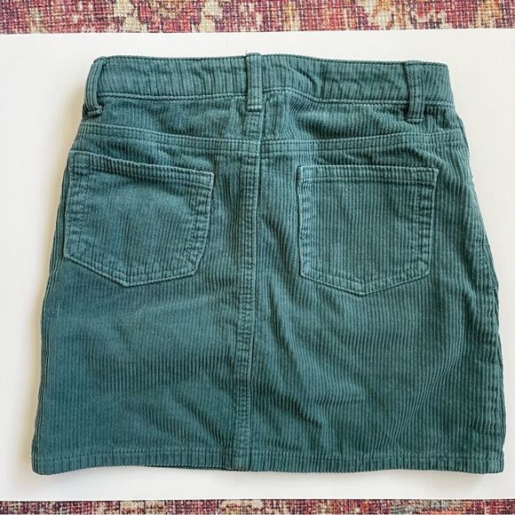 M 7/8 girls Cat and Jack Teal- Blue/Green Corduroy Skirt - Picture 6 of 7